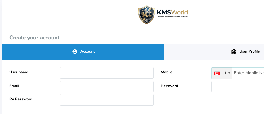 KMSWorld signup user